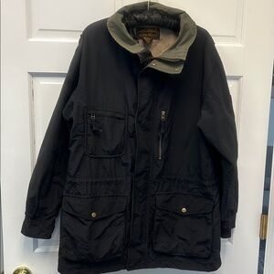 Vintage 90’s Eddie Bauer Black Utility Windbreaker or Field Jacket with Pockets